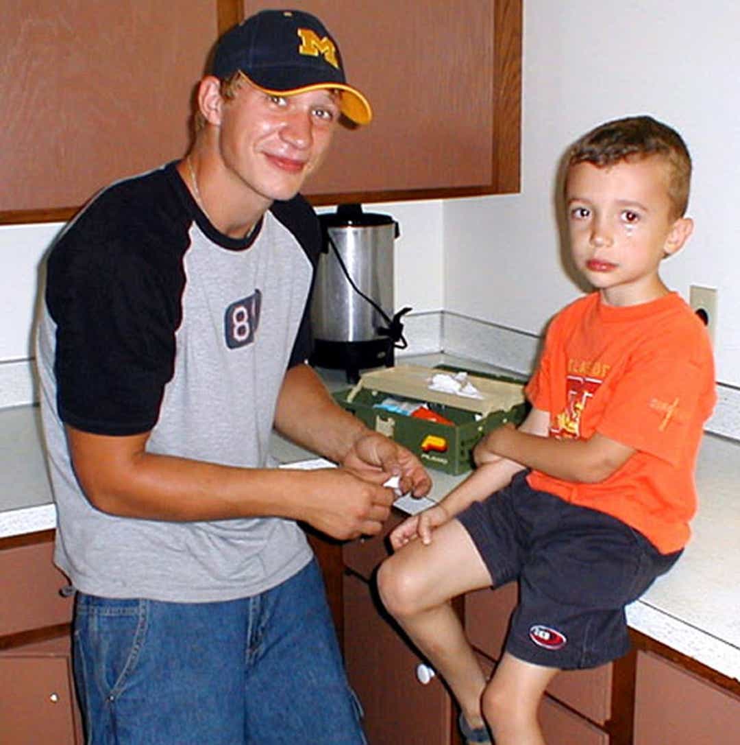 Michael Bell with his son Carson